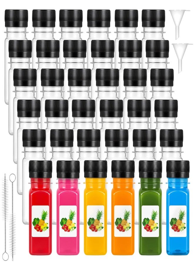 Kifmurase 100PCS 2OZ Plastic Juice Bottles with Lids, Reusable Clear Ginger Shots Bottles with 2 Funnels and 2 Brush, Small Leak Proof Empty Juices Containers Leak Proof Jars for Juice Drinks Potion - Image 1
